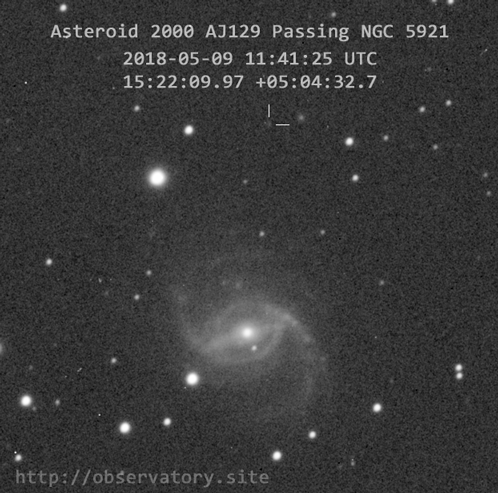 Asteroid 2000 AJ129 Passing NGC5921