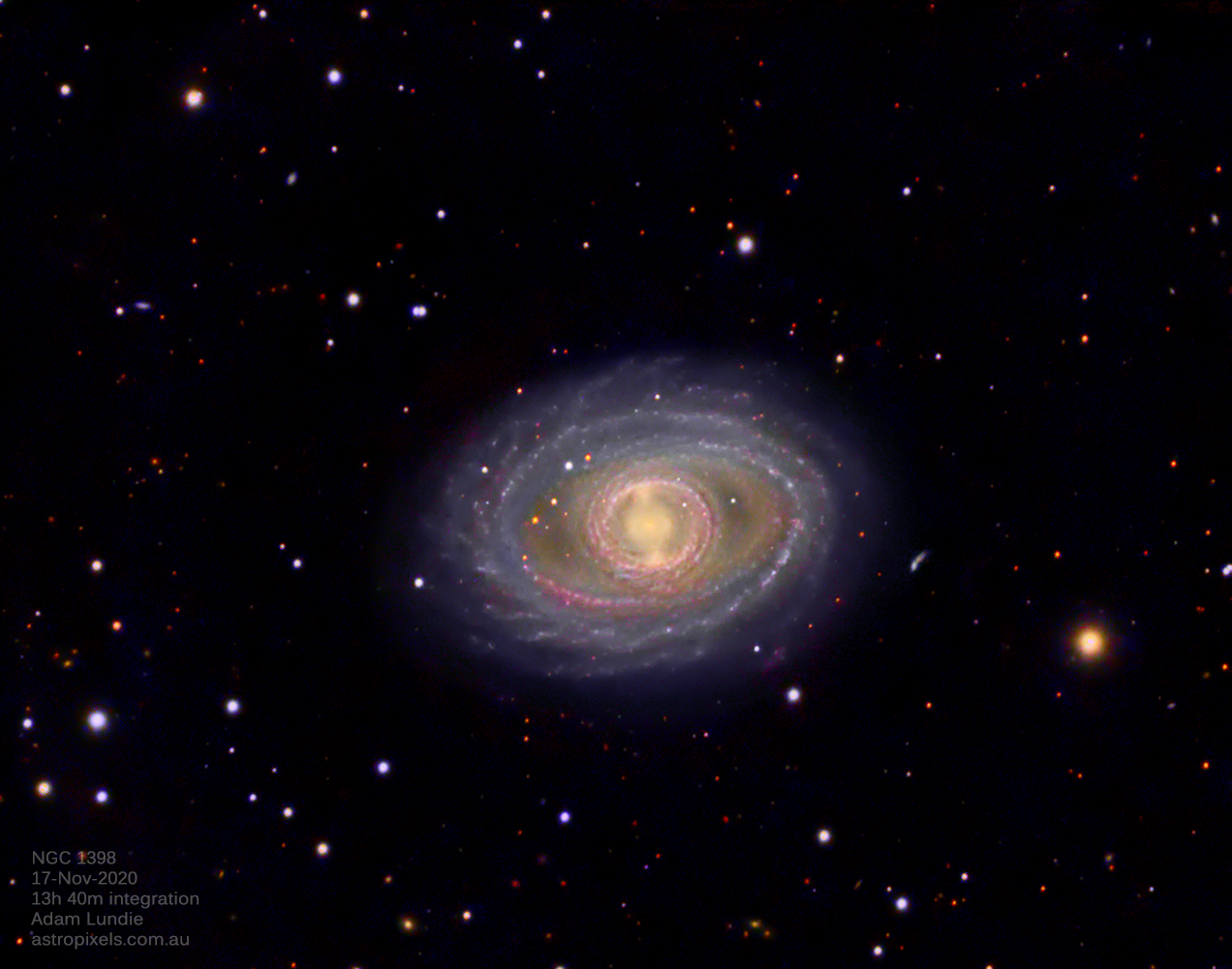 Barred Double Ring Spiral Galaxy NGC 1398
