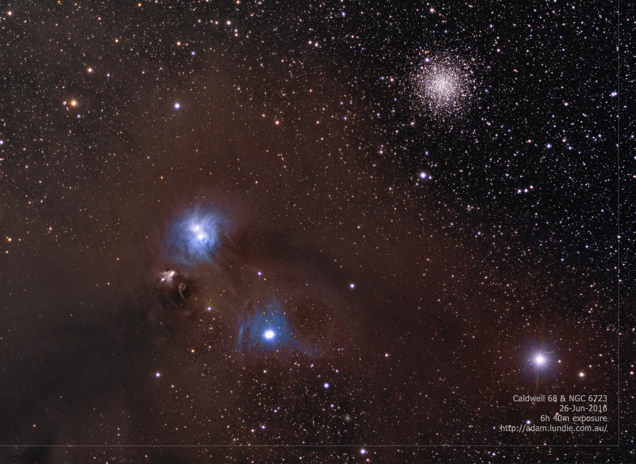 Caldwell 68 and Globular Cluster NGC6723