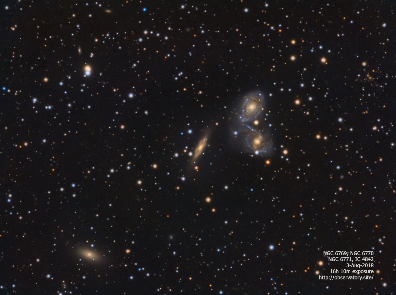 Colliding Galaxies NGC6769 NGC6770 NGC6771