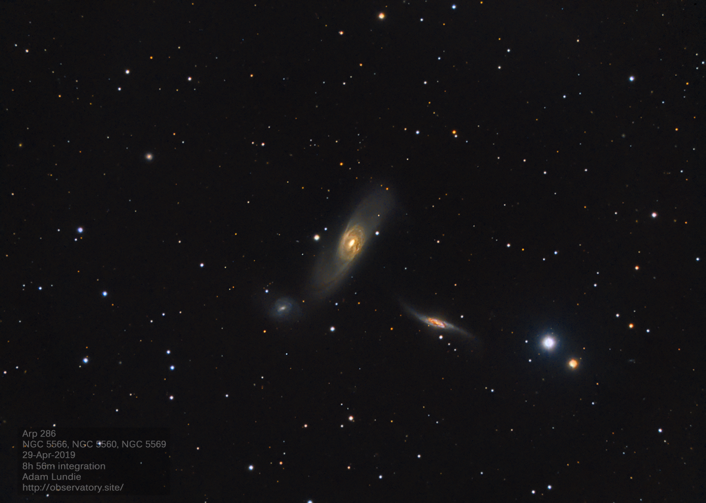 Galactic Trio Arp 286