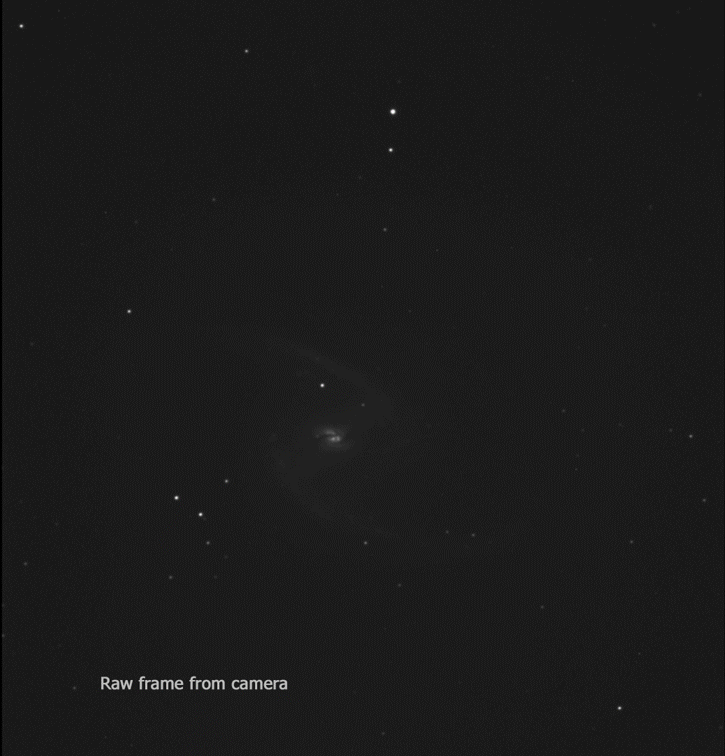 Animation of Barred Spiral Galaxy NGC 1365 Processing Stages