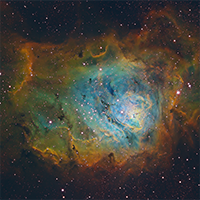 Narrowband Lagoon Nebula thumbnail